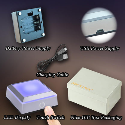 3D Rose Crystal Night Lamp